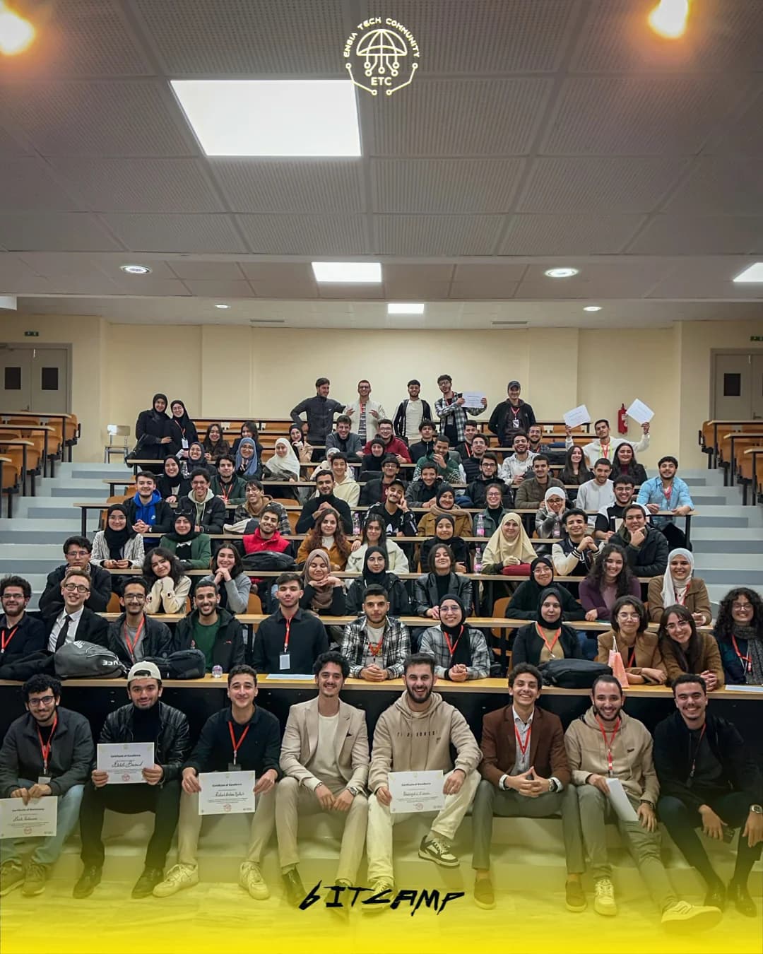 BitCamp participants gathered in the amphitheater